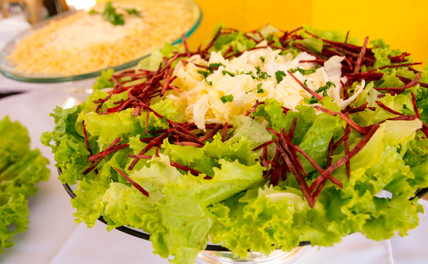Salada de folhas frescas